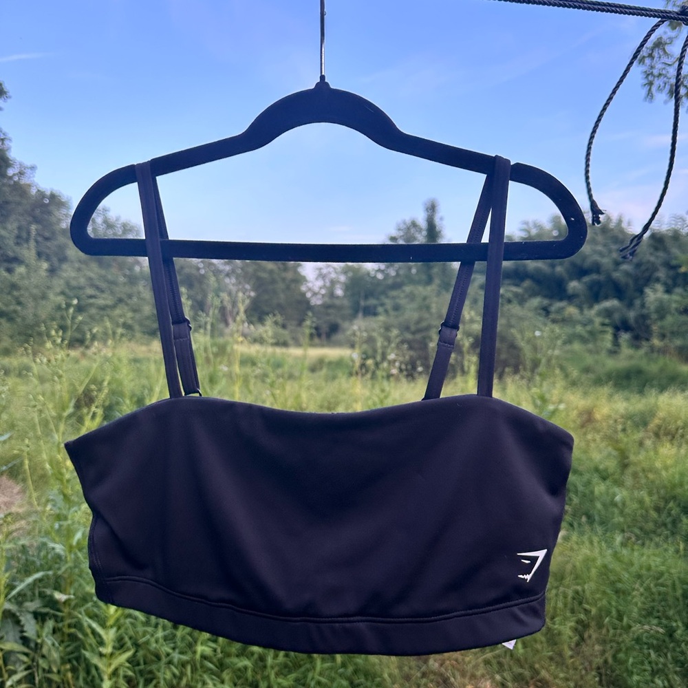 Gymshark Black Bandeau Sports Bra